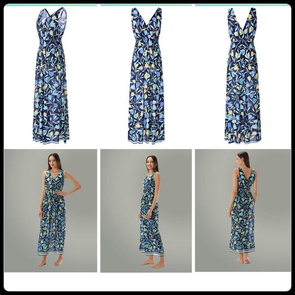 NEW Floral Maxi Dress, L - Picture 7 of 9